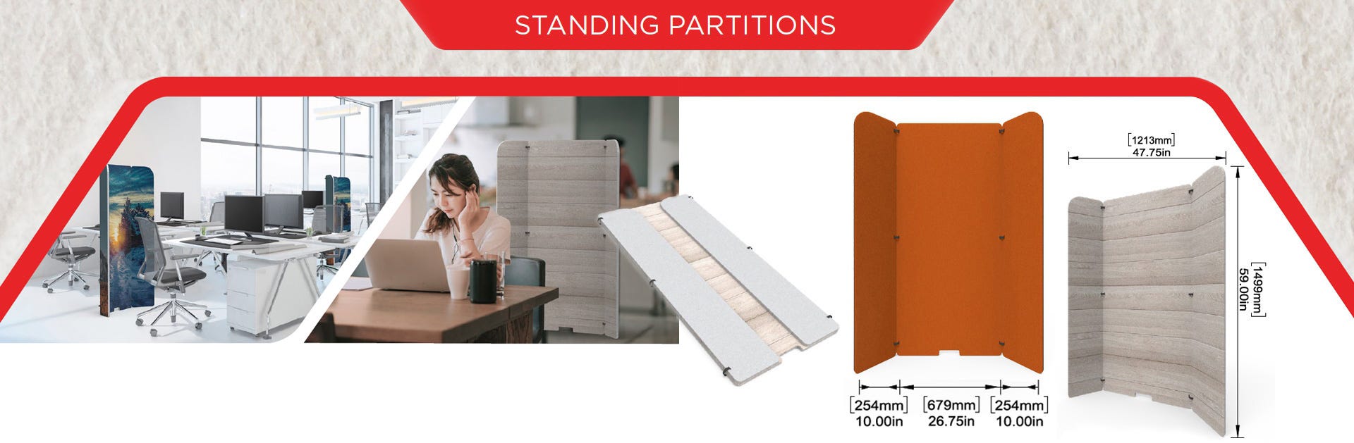 Standing partitions
